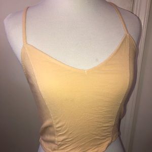 Urban Outfitters Yellow Cropped Tank